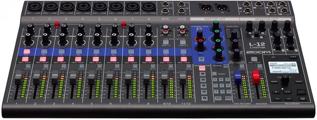 Zoom 搞了一個(gè)調(diào)音臺(tái) + 接口 + 錄音機(jī)的大拼盤 LiveTrak L-12 - midifan:我們關(guān)注電腦音樂